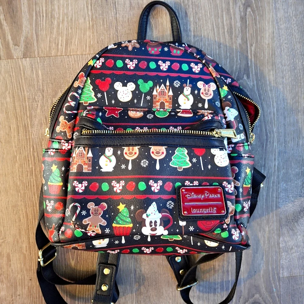 Disney Parks Loungefly Bag Holiday Christmas Snacks Food Backpack 2019 Retired
